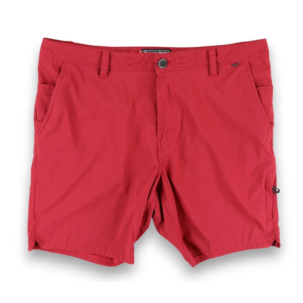 686 Everywhere Featherlight Chino Shorts Mens 34 Red Technical Stretch KCRGNS20